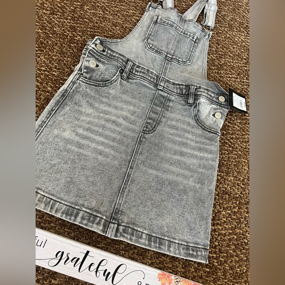 Brand New. Art Class gray Denim overall dress - Picture 2 of 6